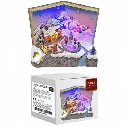 Χωριό Xmas Ανοιχτό Βιβλίο 18cm  στην Κατηγορία Μπαταρίας 