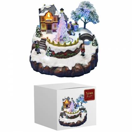 ΧΩΡΙΟ XMAS ΦΩΣ-ΚΙΝΗΣΗ "ΠΑΓΩΜΕΝΟ ΔΕΝΤΡΟ" 20,5cm  στην Κατηγορία Μπαταρίας 