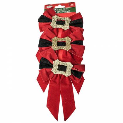 ΦΙΟΓΚΟΙ SANTA ΜΙΚΡΟΙ ΣΕΤ=3ΤΕΜ 10x20cm  στην Κατηγορία Φιόγκοι 