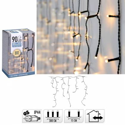 90 LED ΛΕΥΚΑ ΒΡΟΧΗ ΜΗ ΕΠΕΚΤΕΙΝΟΜΕΝΑ ΥΨΟΣ ΒΡΟΧΗΣ:52cm  στην Κατηγορία Φωτάκια LED / Επέκταση 