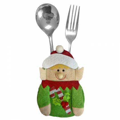 ΘΗΚΗ XMAS ΓΙΑ ΜΑΧΑΙΡΟΠΗΡΟΥΝΑ 16x10cm  στην Κατηγορία Χριστουγεννιάτικο Τραπέζι - Οργάνωση Κουζίνας 