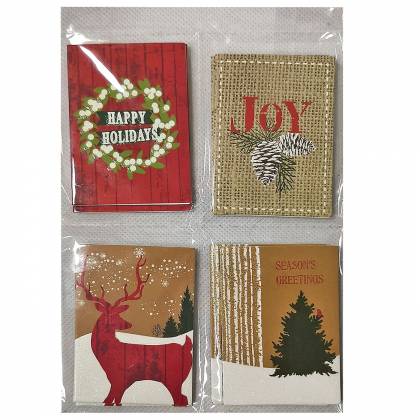 ΚΑΡΤΕΣ ΕΥΧΕΤΗΡΙΕΣ XMAS ΣΕΤ 12ΤΕΜ 10x7cm  στην Κατηγορία Κάρτες 
