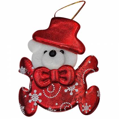 Στολίδι Κρεμαστό Xmas με Γυαλιστερό Ύφασμα 10x9cm  στην Κατηγορία Κρεμαστά Στολίδια 