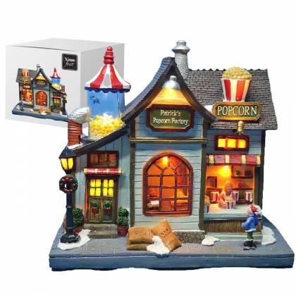 Παράσταση Xmas Εργαστήρι pop Corn 23x22x14cm  στην Κατηγορία Διακοσμητικά με Φως 