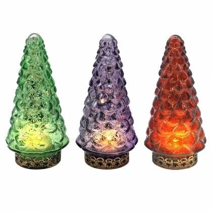 Φανάρι led Γυάλινο Δέντρο Φαντεζί Αντικέ 15,5x7,5cm  στην Κατηγορία Διακοσμητικά με Φως 