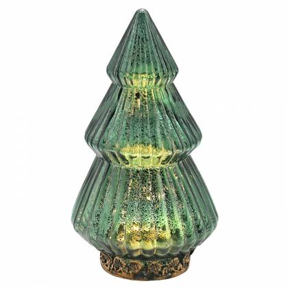 Φανάρι led Γυάλινο Δέντρο Αντικέ Copper 22x12,5cm  στην Κατηγορία Διακοσμητικά με Φως 