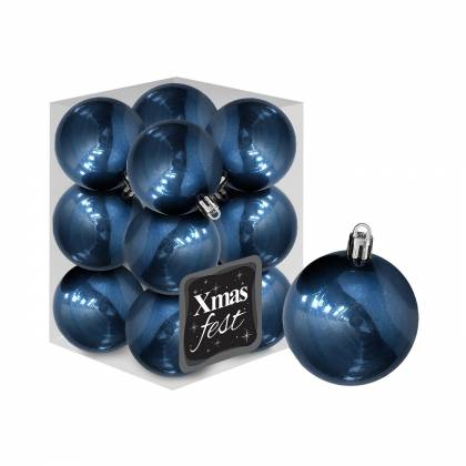 Μπάλες Γυαλιστερές Σκούρο Πετρόλ πακ=12τεμ φ4 ø4cm  στην Κατηγορία Μονόχρωμες ιδιαίτερες 