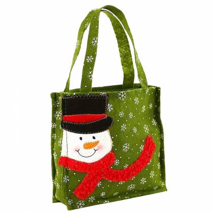Τσαντάκι Τσόχινο Xmas Φιγούρες 17x15cm  στην Κατηγορία Σάκοι - Τσάντες 