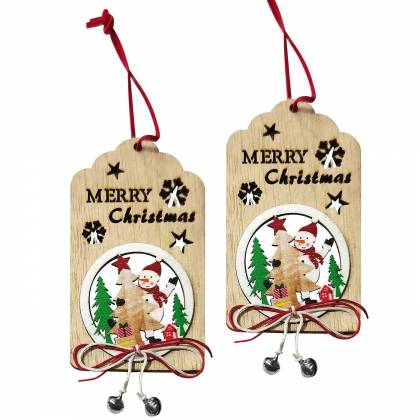 Merry Christmas με Καμπανάκι 11,5x7cm  στην Κατηγορία Κρεμαστά Στολίδια 