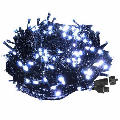100 Λαμπάκια LED Λευκό Ψυχρό σε Σειρά με Επέκταση & Προγράμματα IP44 5m (δεν Περιέχεται ο Μετασχηματιστής)