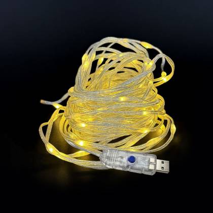 200 Λαμπάκια LED SMD Λευκό Θερμό με USB με Προγράμματα IP44 13m