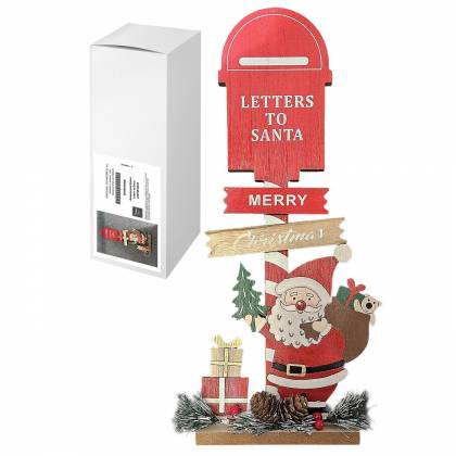 Διακοσμητικό Ξύλινο Letters to Santa 40x17x6cm  στην Κατηγορία Κουμπαράδες - Επιτραπέζια Διακοσμητικά 