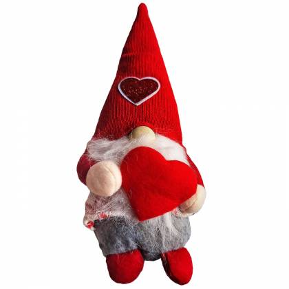 Φιγούρα Gnome με Καρδιά 30cm  στην Κατηγορία Κούκλες Υφασμάτινες 