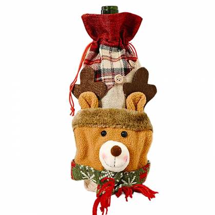 Θήκη Κρασιού με 3D Φιγούρα Xmas 30x13cm  στην Κατηγορία Αμπαλάζ Δώρων 