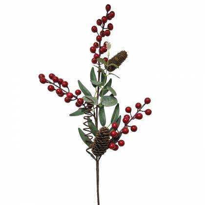 Κλαδί με γκι & Κουκουνάρια 72cm  στην Κατηγορία Λουλούδια - Κλωνάρια 