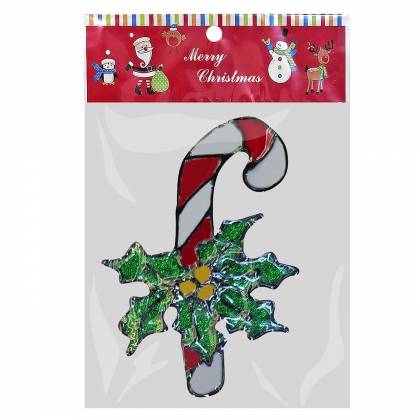 ΑΥΤΟΚΟΛΗΤΑ GELLY XMAS ΣΧΕΔΙΑ DECORATION ΚΑΡ=25x15cm  στην Κατηγορία Για Τζάμι 